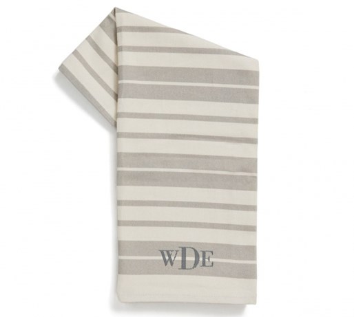 monogram striped towel